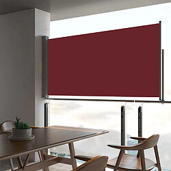 vidaXL Auvent latéral rétractable de patio 80x300 cm Rouge