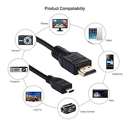 Wewoo Câble Version 1.4, Micro HDMI vers HDMI 19 broches, Support 3D, Longueur: 1.5m pas cher