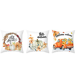 P105 3PCS 45 * 45cm Tammoiking Motif de citrouille Taie d'oreiller Maison de vacances Accueil Taie d'oreiller Sofa Coussin Coussin