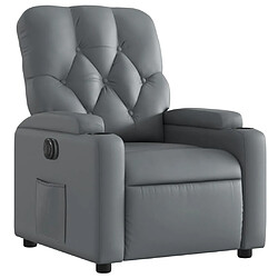 Avis Maison Chic Fauteuil Relax pour salon, Fauteuil inclinable électrique Gris Similicuir -GKD55457