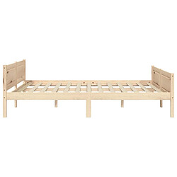 Avis vidaXL Cadre de lit sans matelas bois massif de pin 140x200 cm