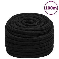 vidaXL Corde de travail Noir 20 mm 100 m Polyester