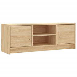 vidaXL Meuble TV chêne sonoma 102x30x37,5 cm bois d'ingénierie