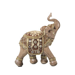 Figurine Décorative Alexandra House Living Gris Doré Plastique Eléphant 10 x 18 x 20 cm