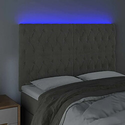 Avis Maison Chic Tête de lit scandinave à LED,meuble de chambre Gris clair 144x7x118/128 cm Velours -MN11282