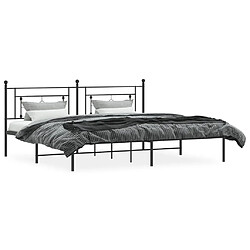 Avis Maison Chic Cadre/structure de lit métal et tête de lit pour adulte - Lit Moderne Chambre noir 193x203 cm -MN23710