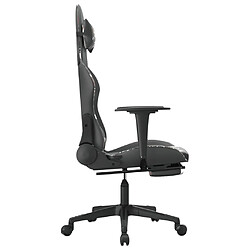 Avis vidaXL Chaise de jeu avec repose-pied Noir et camouflage Similicuir