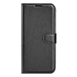 Etui en PU texture litchi, anti-rayures noir pour votre Samsung Galaxy M22