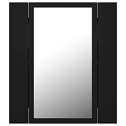 Helloshop26 Armoire à miroir de salle de bain led 40 x 12 x 45 acrylique noir 02_0006731