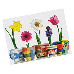 Avis Kit Point de Croix Motif Fleur 45x45cm