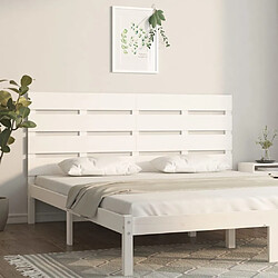 vidaXL Tête de lit Blanc 135x3x80 cm Bois massif de pin