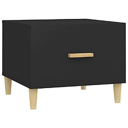 Maison Chic Table basse,Table Console Table d'appoint, Table pour salon Noir 50x50x40 cm Bois d'ingénierie -MN40895