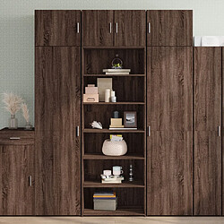 vidaXL Buffet haut chêne marron 70x41x185 cm bois d'ingénierie