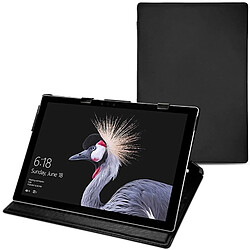 Housse cuir Microsoft Surface Pro 6 - Rabat vertical - Noir PU ( Black ) - NOREVE