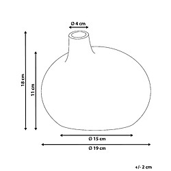 Avis Beliani Vase décoratif KLANG fait à la main Céramique 18 cm Gris