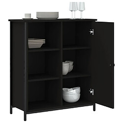 Avis vidaXL Buffet noir 70x30x80 cm bois d'ingénierie