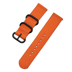 Bracelet en nylon trois boucles, 24mm, orange pour votre Suunto 9/Suunto 9 Baro