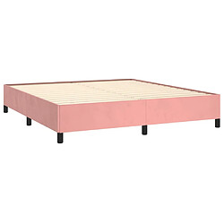 Acheter Maison Chic Lit Adulte - Lit simple Lit à sommier tapissier avec matelas moelleux - Meuble de Chambre - Rose 180x200 cm Velours -MN63871