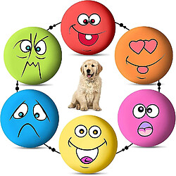 6pcs / set Jouets Pour Chiots En Caoutchouc Boules Grinçantes Drôle Jouet à Mâcher Gonflable Doux Pour Petits Animaux De Compagnie Moyens