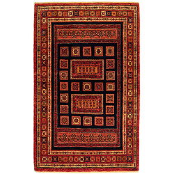 Vidal Tapis de laine 173x106 brun Kashkuli