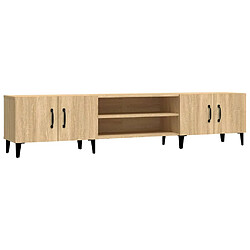 vidaXL Meubles TV chêne sonoma 180x31,5x40 cm bois d'ingénierie