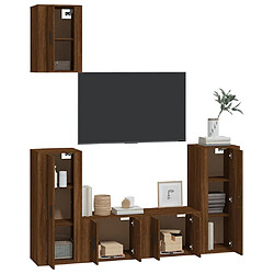 Avis Maison Chic Ensemble de meubles TV 5 pcs pour salon - Chêne marron Bois d'ingénierie -MN51448