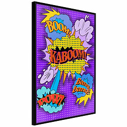 Paris Prix Affiche Murale Encadrée Kaboom Boom Pow 20 x 30 cm Noir