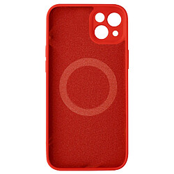 Avizar Coque pour iPhone 14 Plus Compatible Magsafe Semi Rigide Soft-Touch rouge