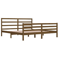 Acheter Maison Chic Lit adulte - Lit simple Cadre de lit,Structure du lit Contemporain Marron miel Bois de pin massif 200x200 cm -MN74185