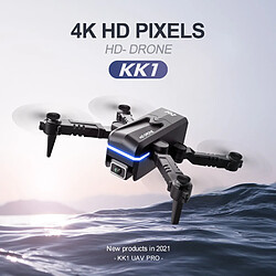 Universal KK1 Mini Drone 4K HD Camera Pro RC Drone WiFi FPV Drone Toys Outdoor RC Quadcopter Fixed Altitude Helicopter Toys | RC Quadcopter(Le noir)