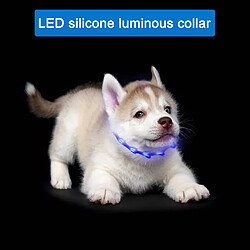 Collier De Chien LED Collier USB Rechargeable Anti-perte Colliers Laisse Bleu pas cher