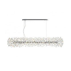 Luminaire Center Suspension 14 ampoules Cristal k9 Chrome poli