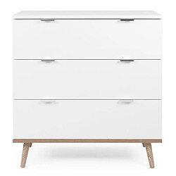 Finori Commode Göteborg 1 Blanc et chêne Sonoma