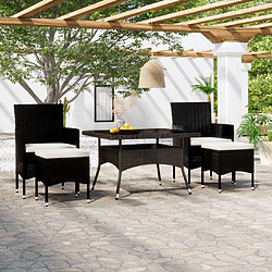 Maison Chic Mobilier à dîner de jardin 9 pcs,Table et chaises d'extérieur résine tressée et verre trempé -GKD337751