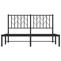 Maison Chic Cadre/structure de lit métal et tête de lit pour adulte - Lit Moderne Chambre noir 140x200 cm -MN65886 pas cher