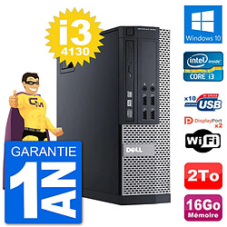 PC Dell 9020 SFF Intel Core i3-4130 RAM 16Go Disque Dur 2To Windows 10 Wifi - Occasion