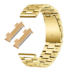 PHONECARE Bracelet en Acier Inoxydable Taille Ajustable Avec Fermoir par Clic + Outil pour Oppo Watch 2 46mm Wi-Fi - Or