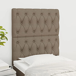 Maison Chic Lot de 2 Têtes de lit design pour chambre - Décoration de lit Taupe 80x7x78/88 cm Tissu -MN40066