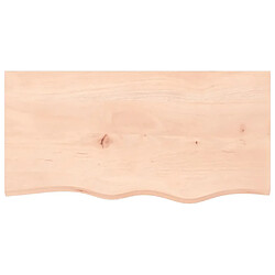 Avis vidaXL Étagère murale 80x40x(2-6) cm bois de chêne massif non traité