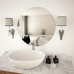 Maison Chic Miroir mural | Miroir Décoration pour Maison Salle de Bain 60 cm Rond Verre -GKD10990