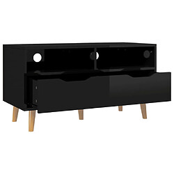 Acheter Maison Chic Meuble TV scandinave - Banc TV pour salon noir brillant 90x40x48,5 cm bois d'ingénierie -MN52812