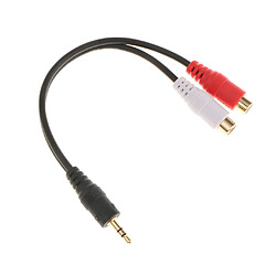 Avis 3.5mm stéréo aux mâle à 2-rca adaptateur l r femelle câble audio cordon 0.2meter