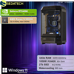 Sedatech PC Gamer Pro Tower • AMD Ryzen 9 9900X • RTX4090 • 32Go DDR5 • 2To SSD M.2 • Windows 11