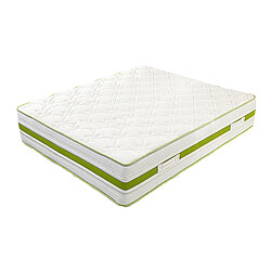 Visiodirect Matelas réversible SOUL, 140x190 cm, mémoire de forme, ferme, indépendance du couchage