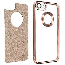 Avizar Coque iPhone SE 2020 Paillette Rose