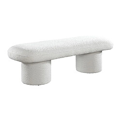 Avis Vente-Unique Banc en tissu bouclette - Blanc - CONOMO