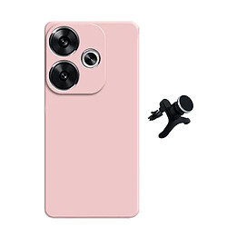 NIS Kit Support Magnétique + Coque Silicone Poco F6 Rose