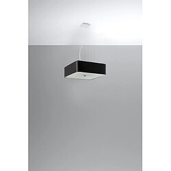 Luminaire Center Plafonnier Lokko Verre,acier,tissu Noir 5 ampoules 105cm