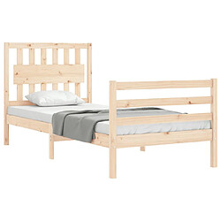 Avis vidaXL Cadre de lit sans matelas 90x200 cm bois massif