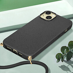 Avis Avizar Coque cordon pour iPhone 15 Silicone Recyclable Classic Case Bio Noir